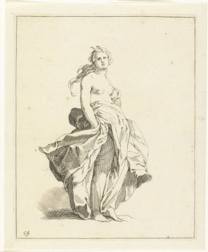Woman with cloth around her waist