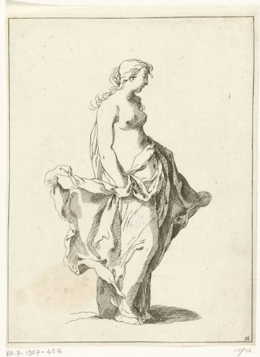 Woman with cloth around her waist