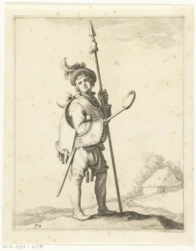 Soldier boy with spear