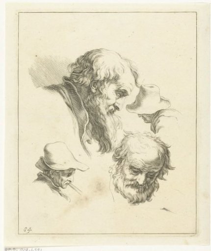 Four Male Heads