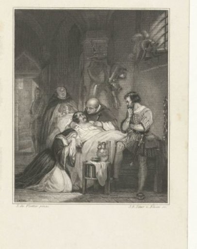 Deathbed of a soldier