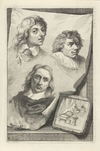 Portraits of Jan Lievens, Anthonie Palamedesz. and Erasmus Quellinus