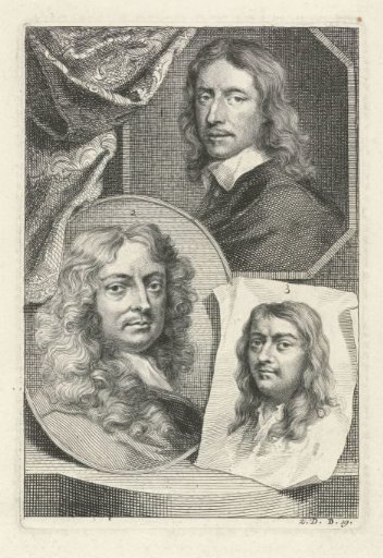 Portraits of Govert Flinck, Peter Lely and Philips Koninck