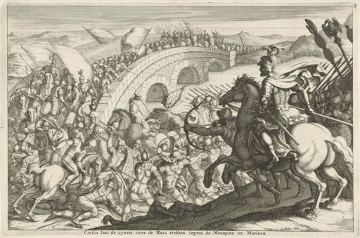 Troops of Civilis crossing the Meuse, 69-70
