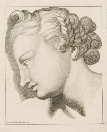 Study of a female head with curls