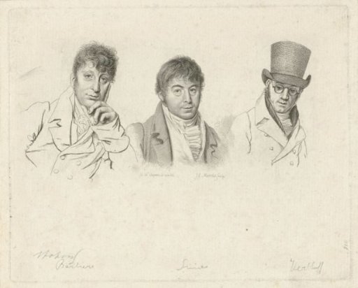 Portraits of H. Stokvisch, J. Smies and D. Kerkhoff