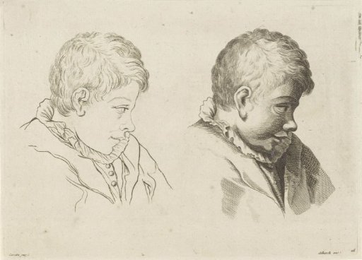 Study of the side of the head of a boy with a collar