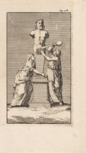 Women worshipping the image of Priapus