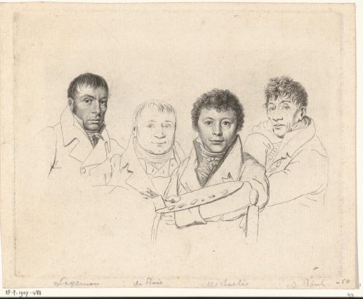 Portraits of H. Lageman, Ch. Dubois, G.J. Michaëlis and A. van den Bos