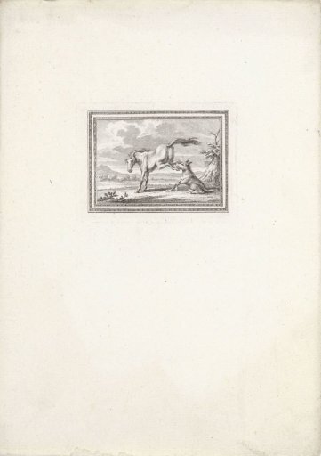 Horse and wolf
