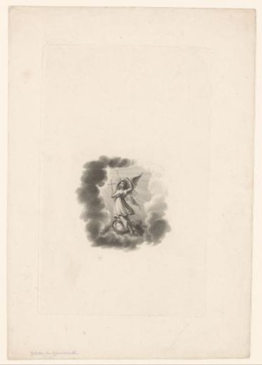 Angel trampling a serpent