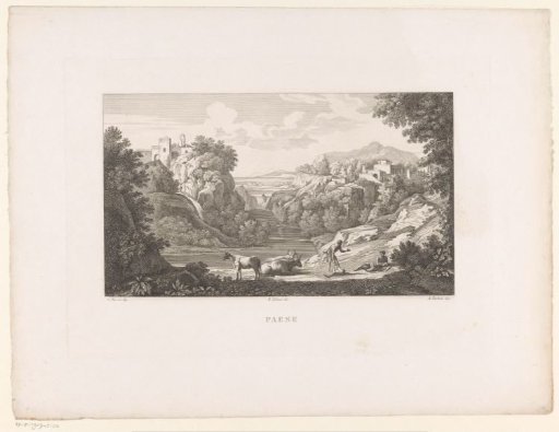 Landscape with resting shepherds and oxen