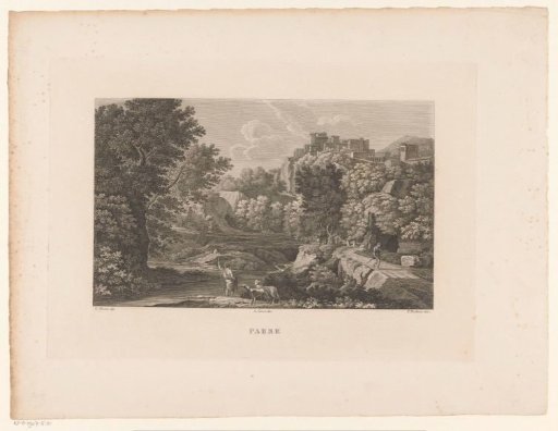 Landscape with a settlement on a hill