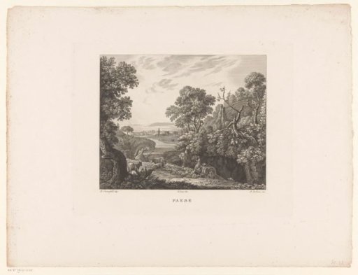 Landscape with shepherd, shepherdess and herd of oxen