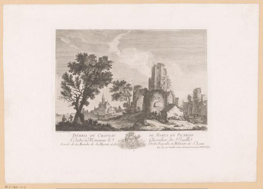 View of the Ruins of Chateau de Meru