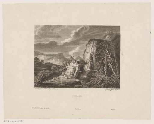 Landscape with Soldiers on a Rock