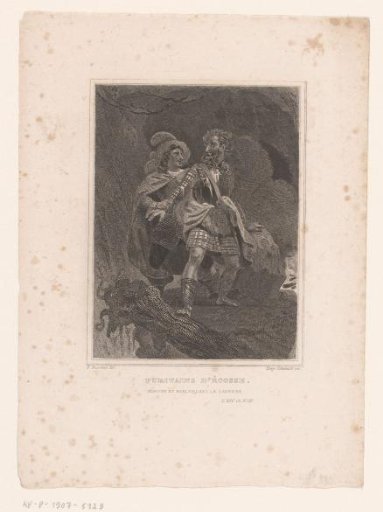 Vignette with Morton and Burley in the cave
