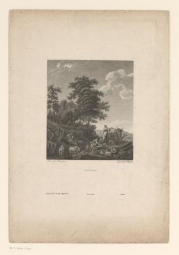 Landscape with shepherds and their cattle