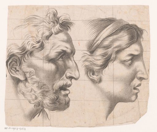 Heads of a Man and a Woman