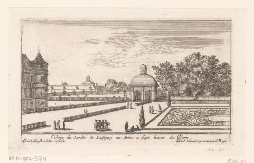 View of the gardens of Lusigny