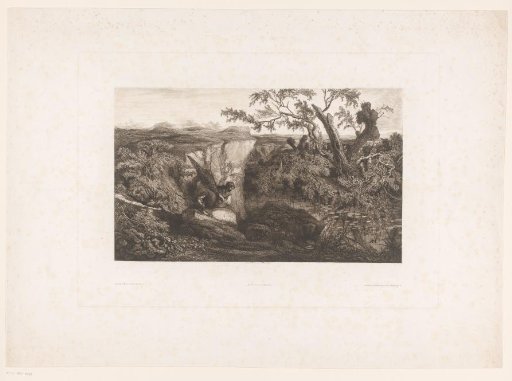 Landscape with a fisherman and a boy