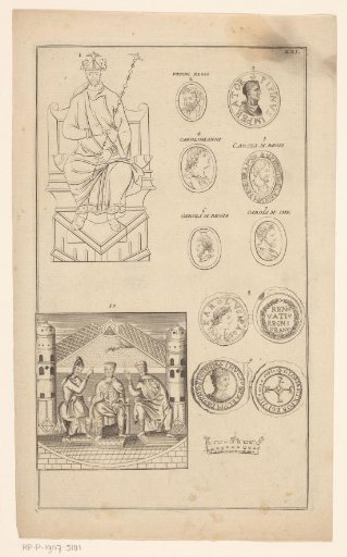 Various Portraits of Kings and Seals of Charlemagne