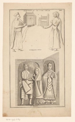 Various Figures Including Saint Odilia Receiving a Book