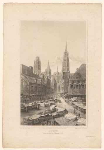 View of the Place de la Haute-Vieille-Tour in Rouen
