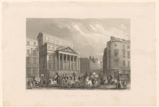 View of Mansion House in London