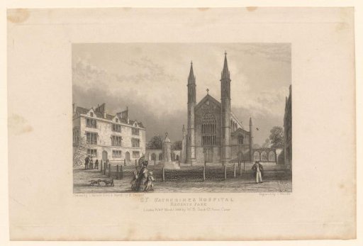View of the Royal Foundation of St Katharine in Regent's Park in London