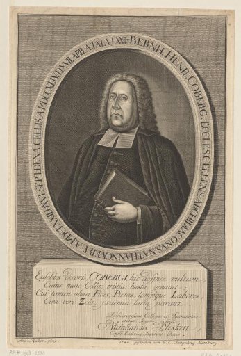 Portrait of Bernhard Heinrich Coberg at the age of 72