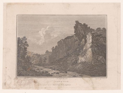 Landscape with a river and rocks
