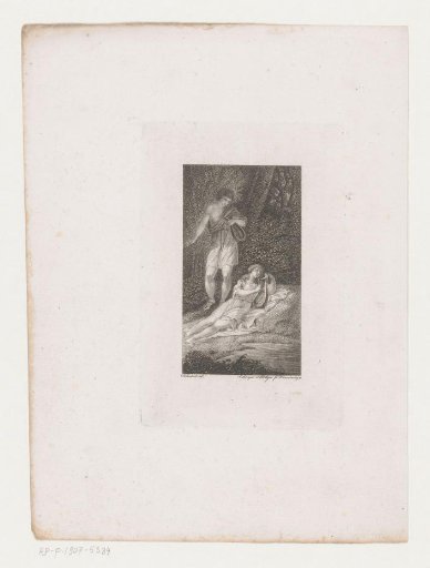Man and woman with a lyre