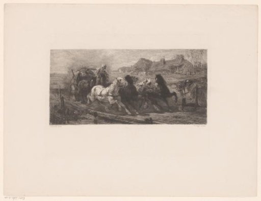 Cart Drawn by Six Horses