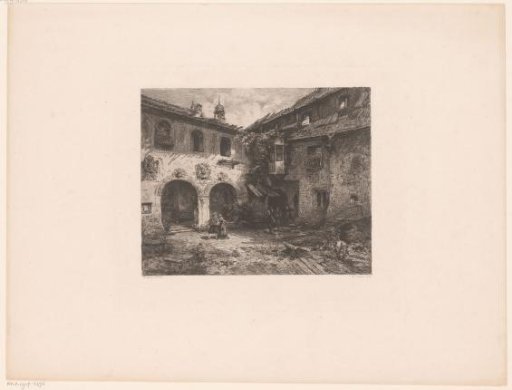 Figures in a Courtyard