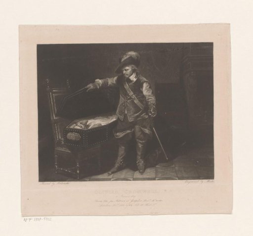 Oliver Cromwell at the Opened Coffin of Charles I