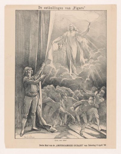 Satirical print on the resolution of the Dreyfus Affair