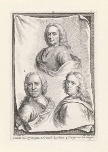 Portraits of Elias van Nijmegen, Gerard Sanders and Dionys van Nijmegen