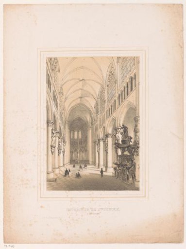Interior of St. Michael and St. Gudula's Cathedral in Brussels