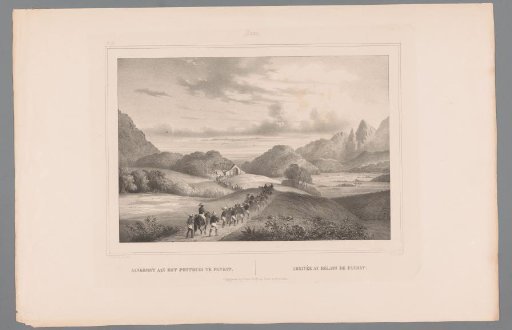 Landscape with a procession of travellers at Pandat