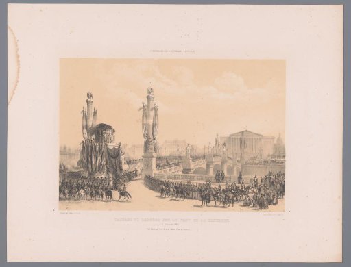 Napoleon's funeral procession marches over the Pont de la Concorde
