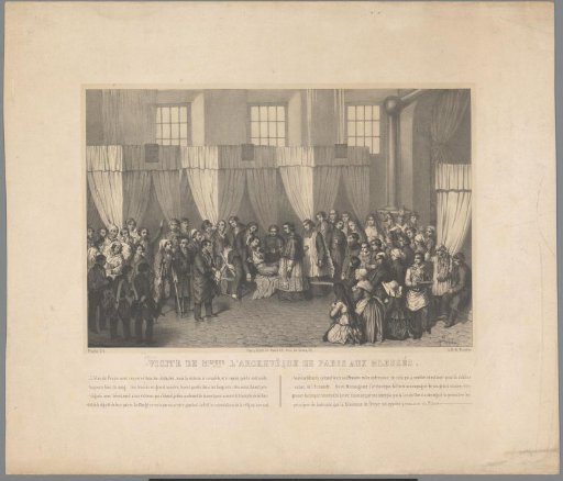 Archbishop Denis Auguste Affre visits the wounded, February 1848