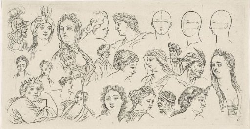 Studies of human heads with head coverings