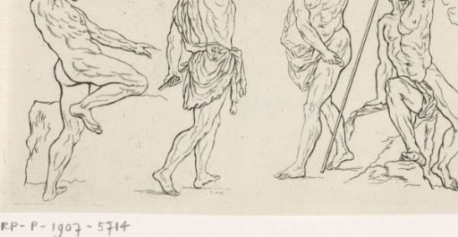 Studies of various male figures