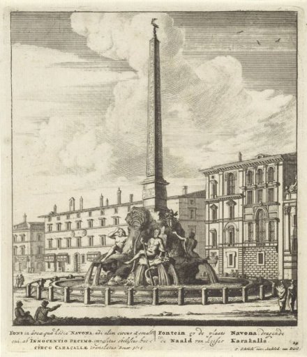 Fountain of the Four Rivers on Piazza Navona in Rome