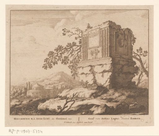 View of the tomb of Antius Lupus, near Rome