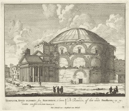 View of the Side of the Pantheon in Rome