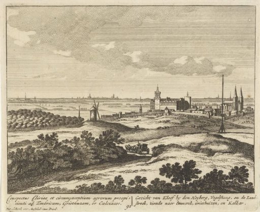 View from a hill of the city of Cleves