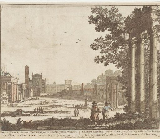 View of Classical Ruins on the Campo Vaccino in Rome