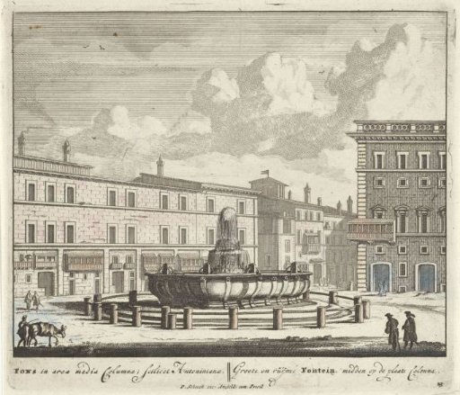 Fountain on Piazza Colonna in Rome